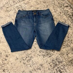 d.Jeans Semi Cropped Jeans Distressed Blue SZ 10